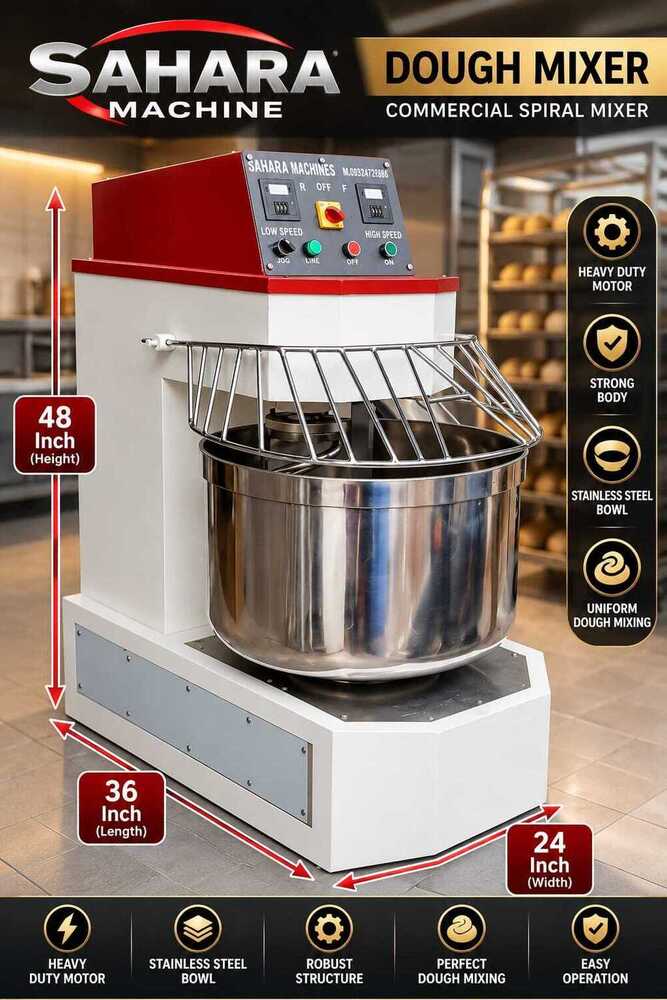 Single Spiral Mixer - Material: Stainless Steel