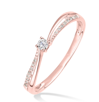 Rose Gold Diamond Ring Diamond Clarity: Si1