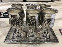 Silver Art Antique Glass Set