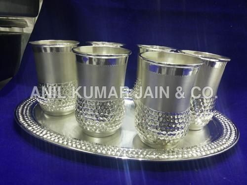 Silver Antique Glass Set