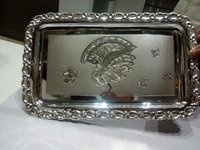 Antique Art Silver Tray