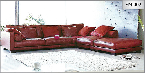 Marvelous Sofa - Fabric, Wood, Leather Construction | Antique Red Design, Durable Quality, 1 Year Warranty