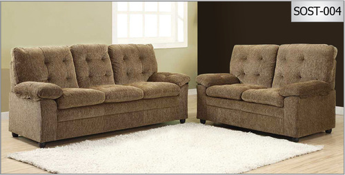 Sofa Set - Wood and Fabric, Brown Color, 20-80 kg Weight | Modern Indian Style, Durable, 1 Year Warranty