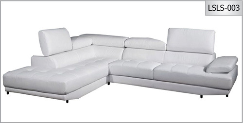 White L Shape Leather Sofa
