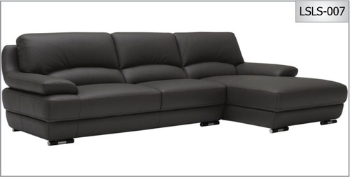Black L Shape Leather Sofa