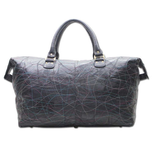 Leather Patch Duffle Bag