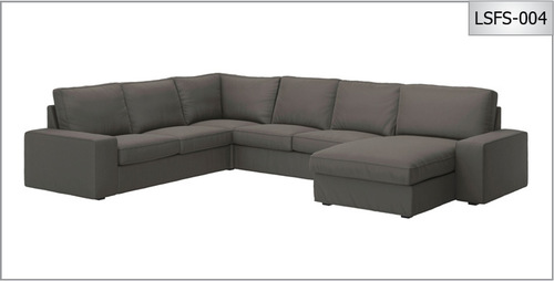 L Shape Fabric Sofa - Durable Fabric, Antique Brown Color | Indian Style Design, 1 Year Warranty