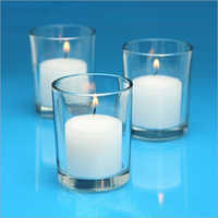 Glass Candle - Premium Crystal Glass, Elegant 4x6 Inches, Warm Amber Color | Handcrafted Design, Eco-friendly, Long-lasting Fragrance