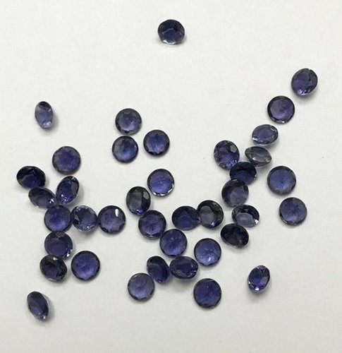 1.5mm Natural Iolite Faceted Round Gemstone