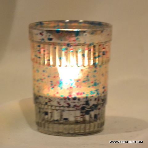 Mercury Small T Light Candle Holder - Material: Glass