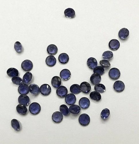 2.5Mm Natural Iolite Faceted Round Loose Gemstone Grade: Aaa