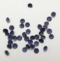 2.5mm Natural Iolite Faceted Round Loose Gemstone