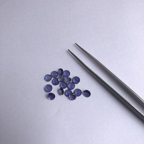 3mm Natural Iolite Faceted Round Loose Gemstone