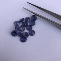 4mm Natural Iolite Faceted Round Gemstones