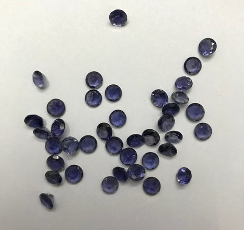 6mm Natural Iolite Faceted Round Gemstone