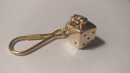 Horse Gold Brass Keychain