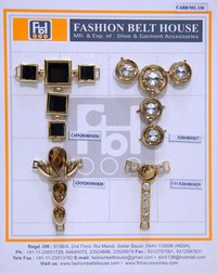 Designer Shoe Chains - Metal With Painted Patterns, 3-10 Inch Golden Buckle Type Decoration For Stylish Footwear