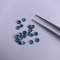 5mm Natural London Blue Topaz Faceted Round Gemstone