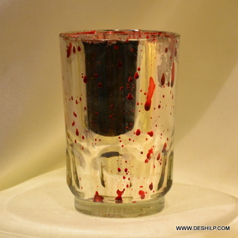 Silver Glass T Light Candle Holder For Souvenir - Style: Antique Imitation