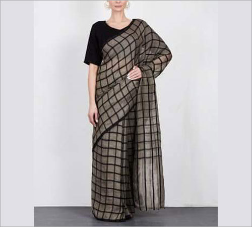 Black Tissue Silk Saree