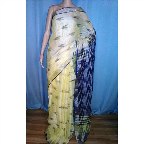 Ikkat Linen Saree
