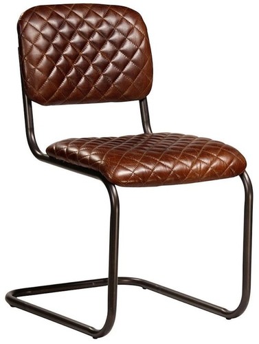 Iron Leather Chic Chair By City Impex