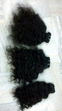 Natural Curly Weft Hair