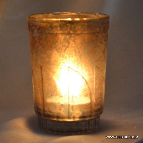 Silver Night Purpose Glass Candle Votive