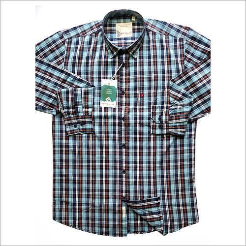 Mens Small Check Casual Shirt