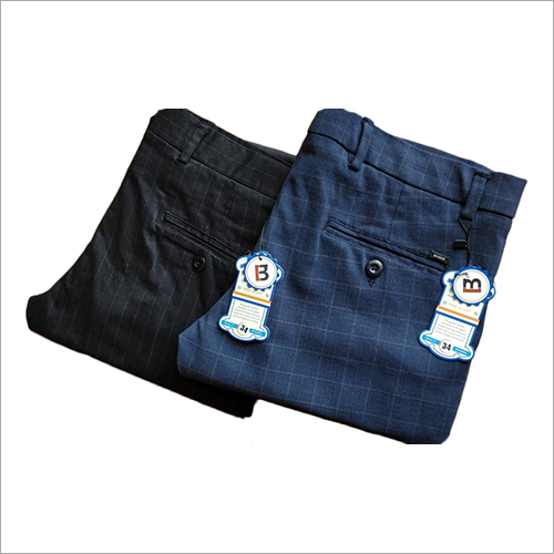 Blue And Black Mens Trouser