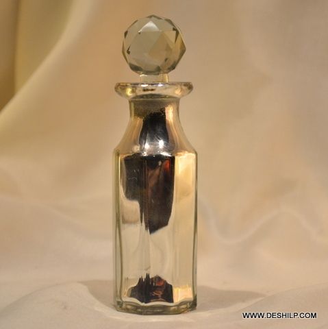 Silver Antique Finish Perfume Bottle