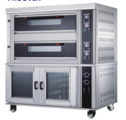 Two deck oven with proover