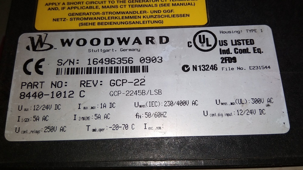 WOODWARD HMI 8440-1012 C