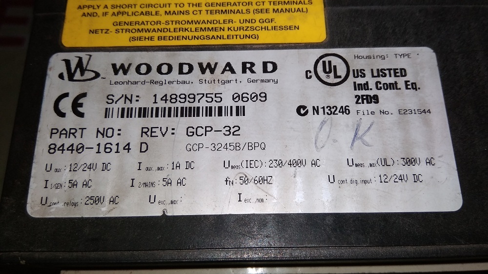 WOODWARD HMI 8440-1614 D