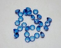 3.5mm Natural Swiss Blue Topaz Faceted Round Gemstone