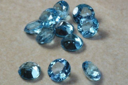 5mm Natural Swiss Blue Topaz Faceted Round Loose Gemstone