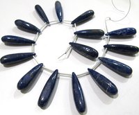 Natural Lapis Lazuli Long Tear Drop Plain Smooth Beads Size Approximately 1 inch Long