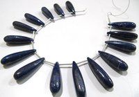 Natural Lapis Lazuli Long Tear Drop Plain Smooth Beads