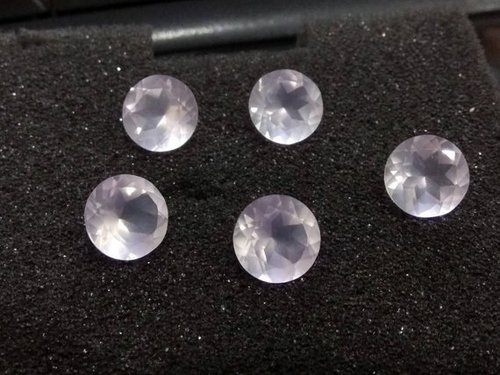 5mm Natural Rose Quartz Faceted Round Loose Gemstone