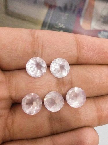 6Mm Natural Rose Quartz Faceted Round Loose Gemstone Grade: Aaa