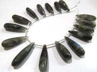 Natural Labradorite Long Tear Drop Plain Smooth Beads Size Approximately 1 inch