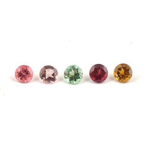 1.5mm Natural Multi Tourmaline Faceted Round Cut Gemstone Prices