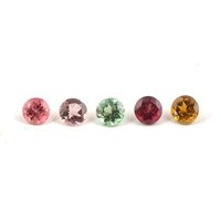 1.5mm Natural Multi Tourmaline Faceted Round Cut Gemstone Prices