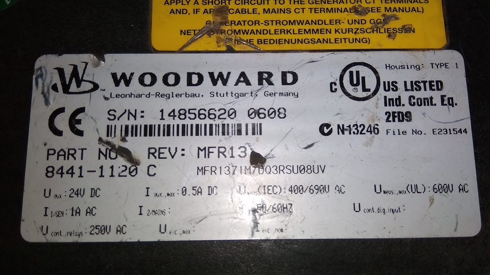 WOODWARD HMI 8441-1120 C
