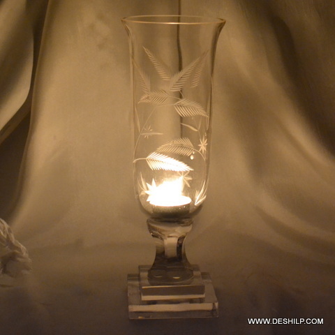 StormGlow Hurricane Glass Candle Holder