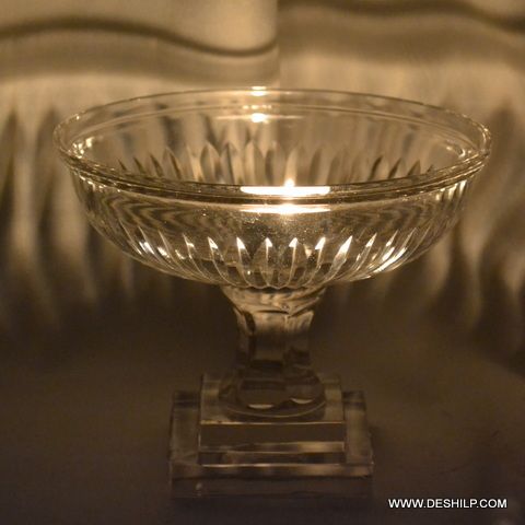 Beautiful Glass Hurricane Candle Holder