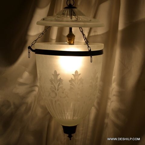 White Frosted Glass Wall Hanging Lamp