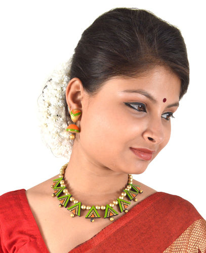 Womena S Choker Terracotta Jewellery Sets Latest Design Gender: Women