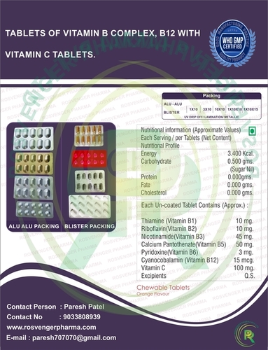 B-COMPLEX WITH VIT C TABLETS