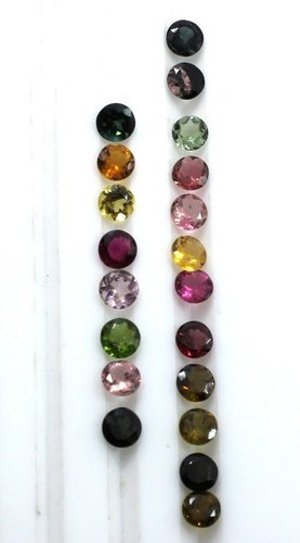 4mm Natural Multi Tourmaline Faceted Round Gemstone Prices